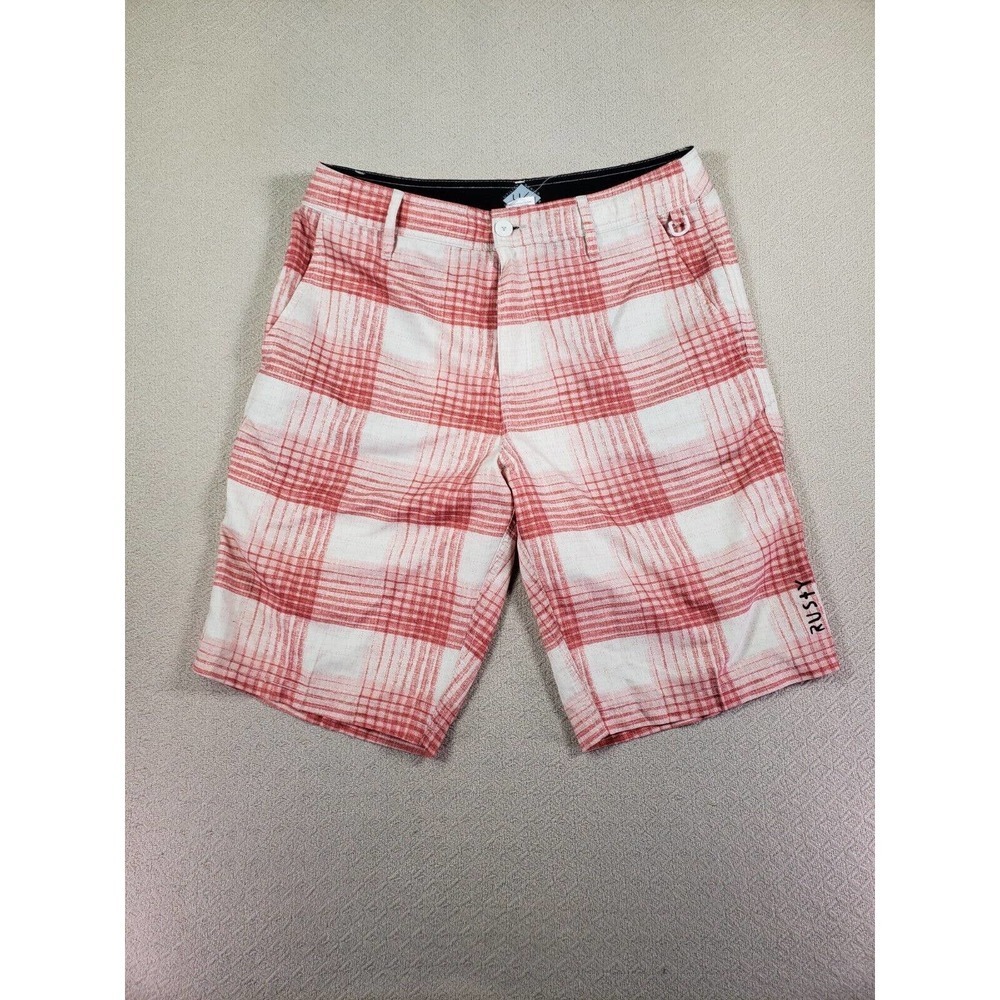 Rusty Shorts‎ Mens 32 Polyester Black Swim Trunks Board Shorts Surf Beach